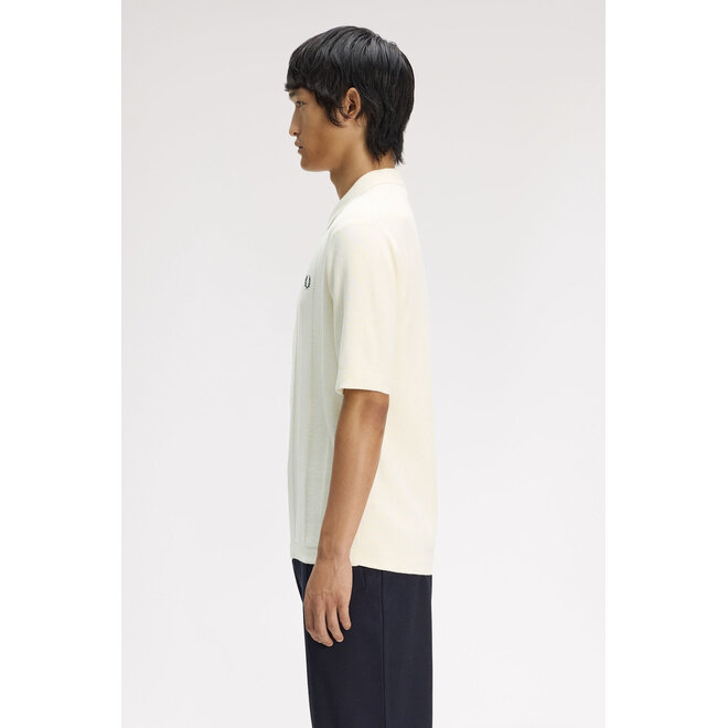 Tonal Vertical Stripe Shirt in Ecru