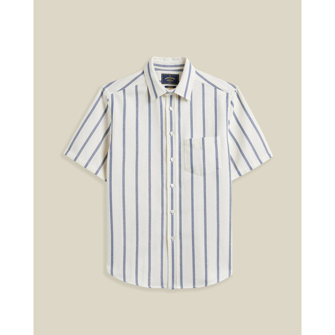 Pique Stripe Vacation Shirt in Blue