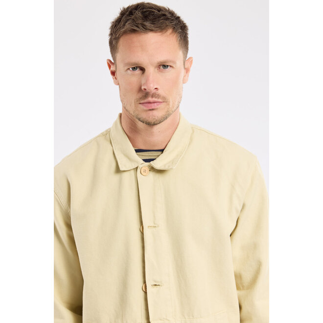Fisherman Chore Jacket in Gravel Ecru