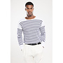 Mariniere Amiral Sweater in White/Navy