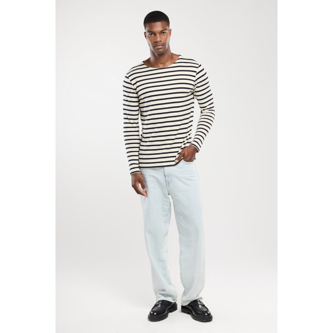 Mariniere Heritage Sweatshirt in Natural/Rich Navy