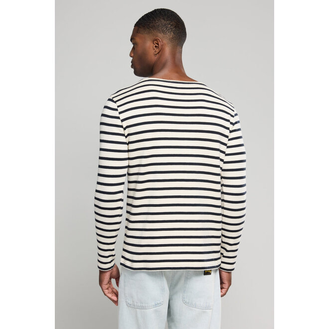Mariniere Heritage Sweatshirt in Natural/Rich Navy