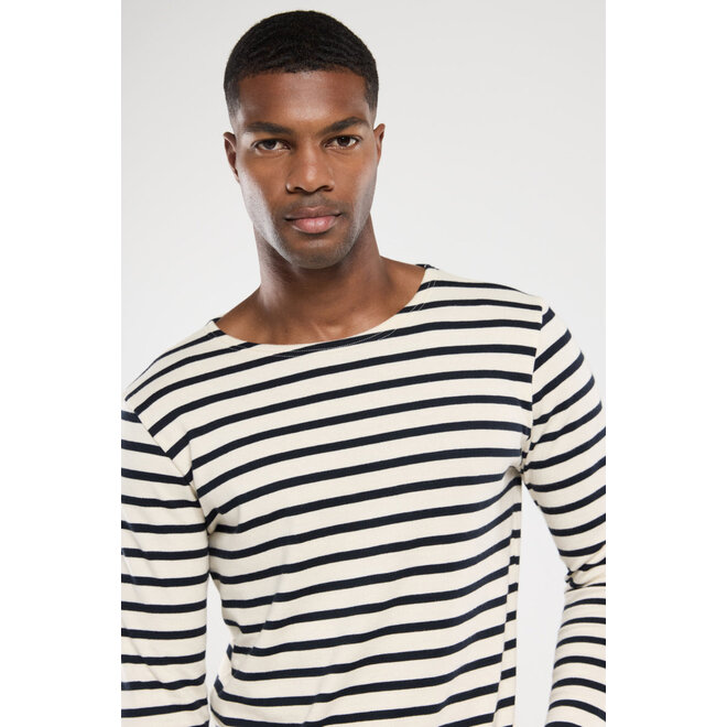 Mariniere Heritage Sweatshirt in Natural/Rich Navy