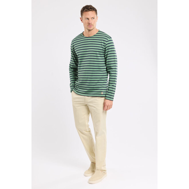 Mariniere Heritage Sweatshirt in Ivy Green/Marine Deep