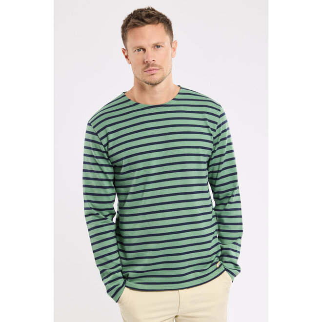 Mariniere Heritage Sweatshirt in Ivy Green/Marine Deep