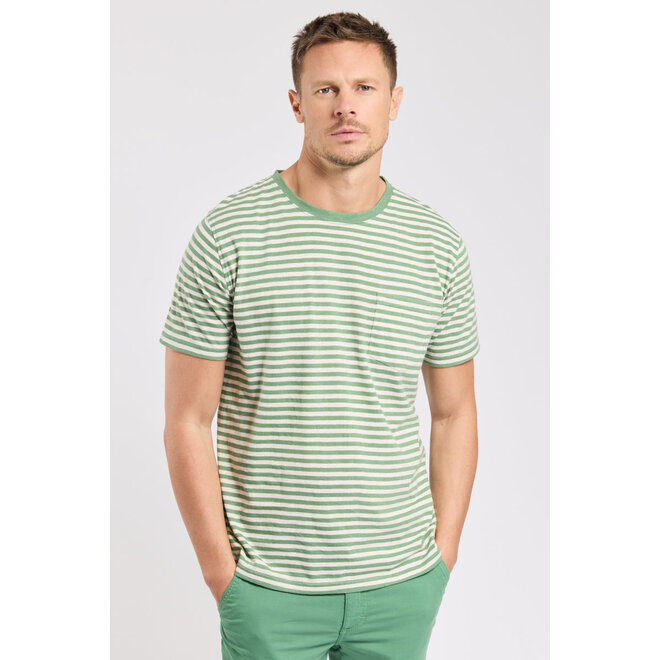 Heritage Linen Tee in Ivy Green/Nature