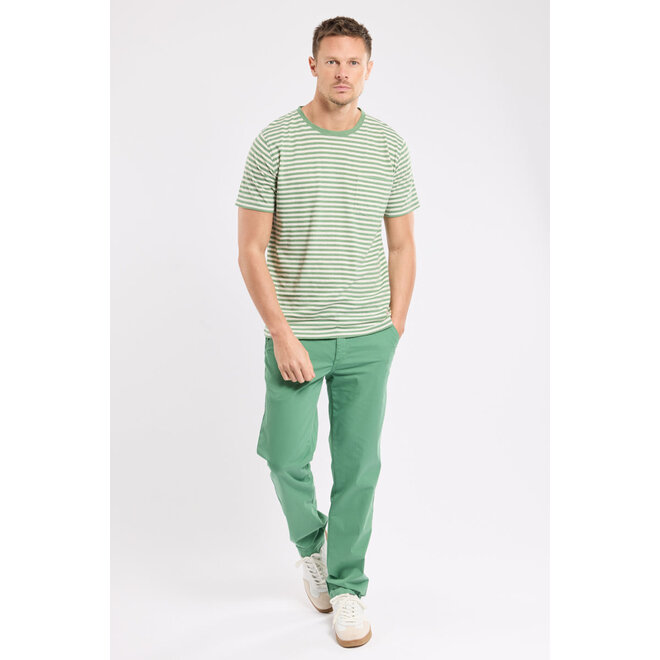 Heritage Linen Tee in Ivy Green/Nature