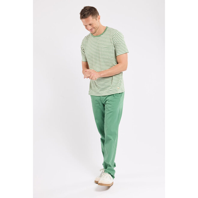 Heritage Linen Tee in Ivy Green/Nature