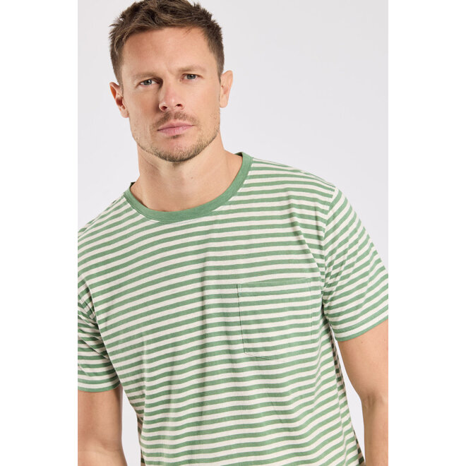 Heritage Linen Tee in Ivy Green/Nature