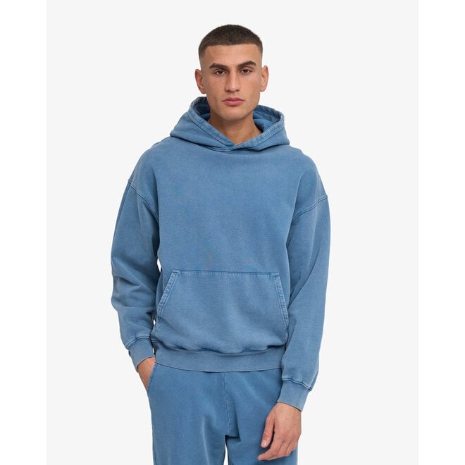 Organic Oversized Hood in Faded Indigo