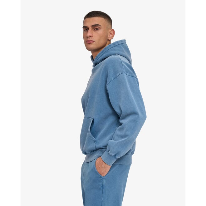 Organic Oversized Hood in Faded Indigo