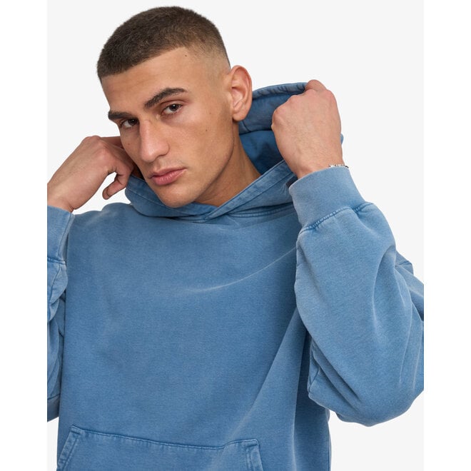 Organic Oversized Hood in Faded Indigo