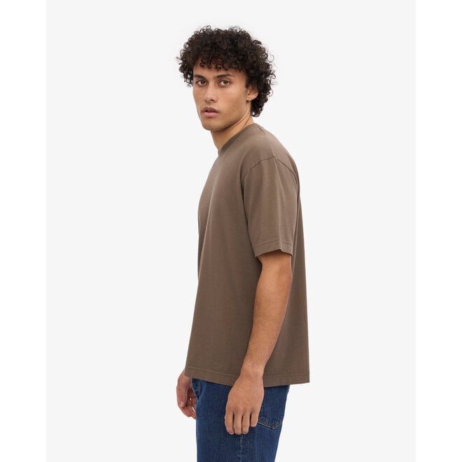 Oversized Organic T-Shirt in Cedar Brown