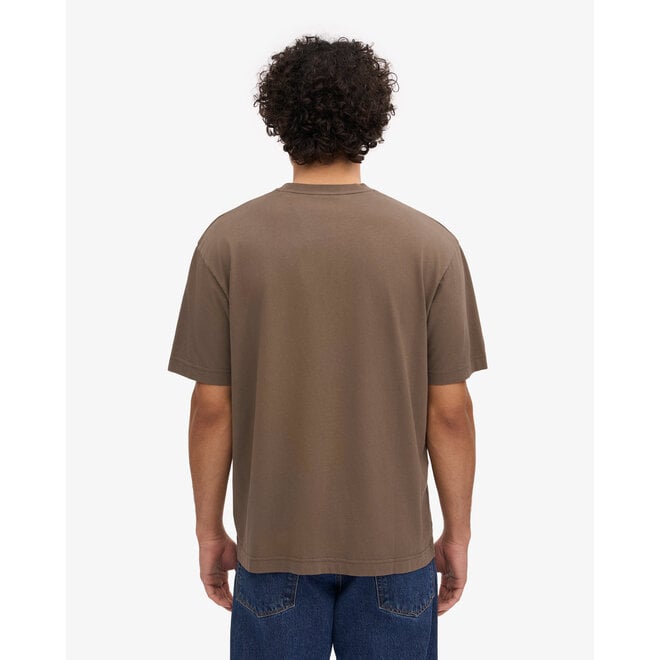 Oversized Organic T-Shirt in Cedar Brown