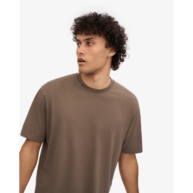 Oversized Organic T-Shirt in Cedar Brown