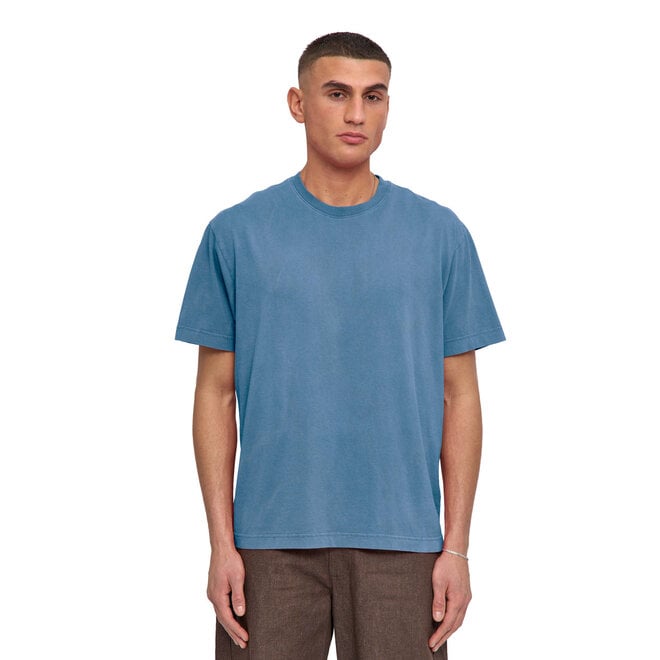 Oversized Organic T-Shirt in Faded Indigo