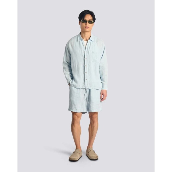 Linen Leisure Shirt in Sky Blue