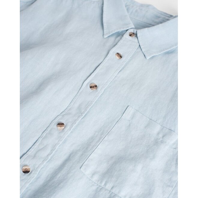 Linen Leisure Shirt in Sky Blue