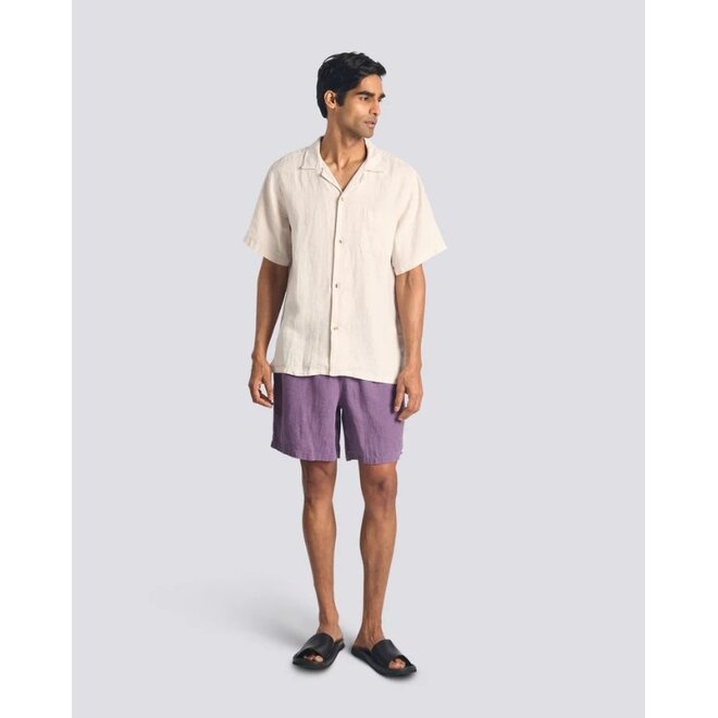 Linen Leisure Short in Grape