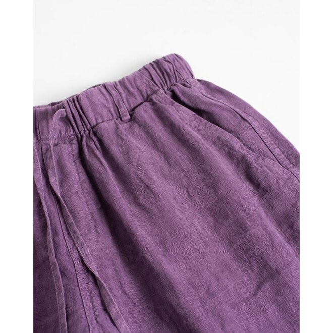 Linen Leisure Short in Grape