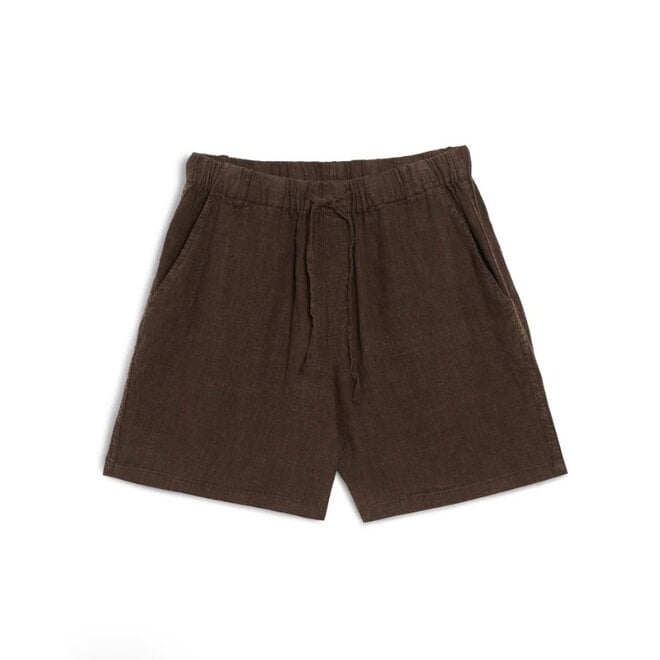 Linen Leisure Short in Espresso