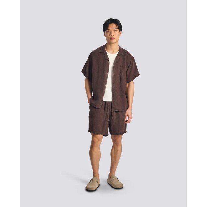 Linen Leisure Short in Espresso