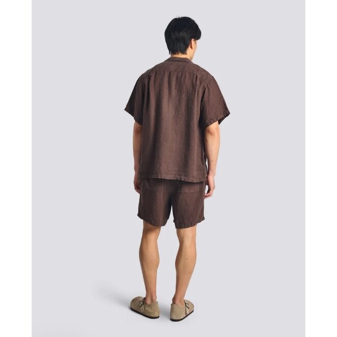 Linen Leisure Short in Espresso