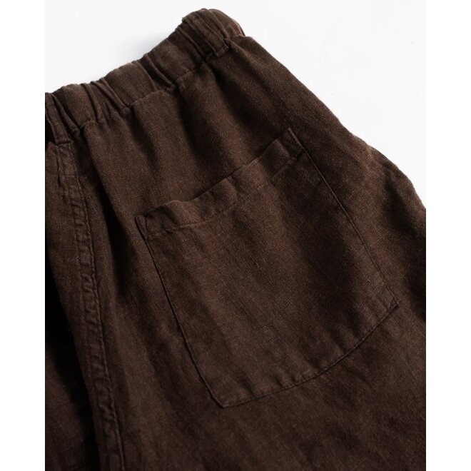 Linen Leisure Short in Espresso
