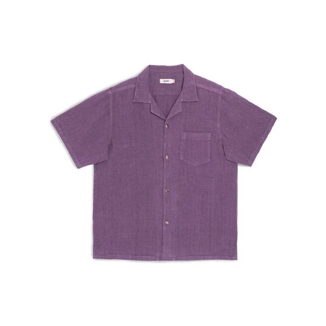 Linen Camp Shirt in Grape