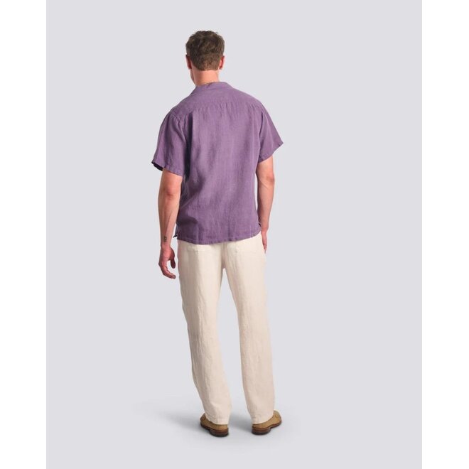 Linen Camp Shirt in Grape