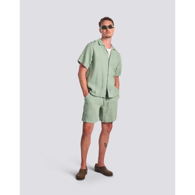 Linen Camp Shirt in Sage