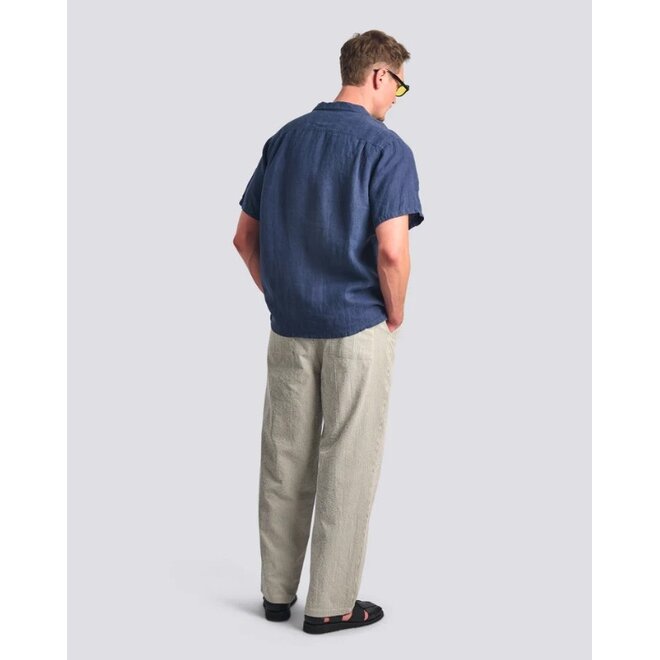 Linen Camp Shirt in Navy