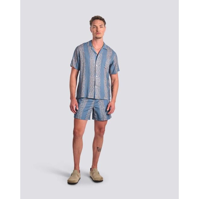 Coral Fiesta Camp Shirt in Blue