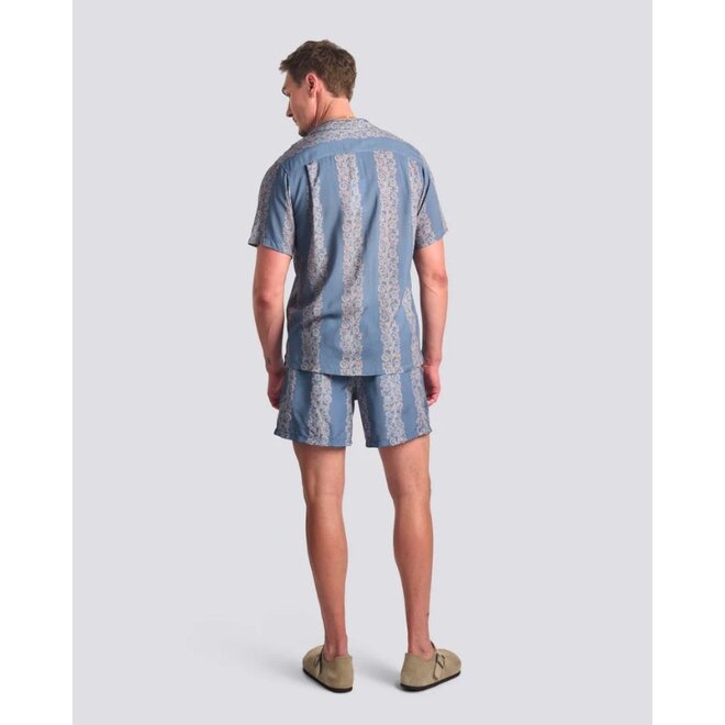 Coral Fiesta Camp Shirt in Blue