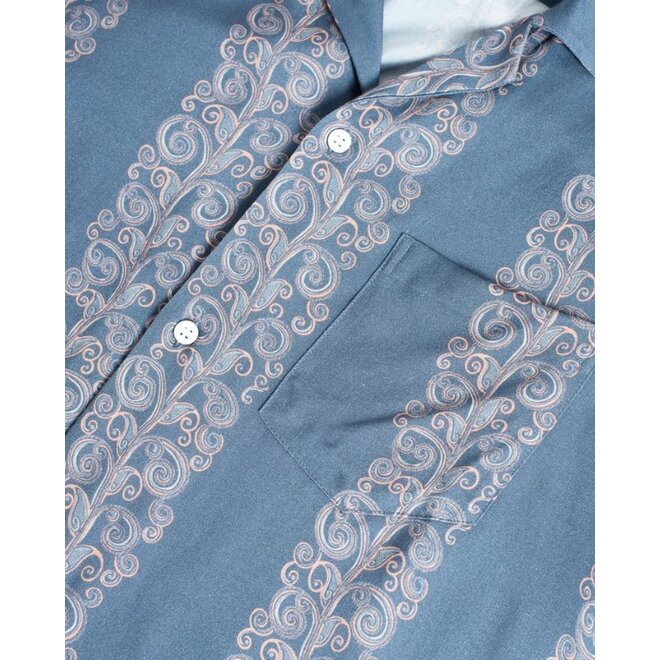 Coral Fiesta Camp Shirt in Blue