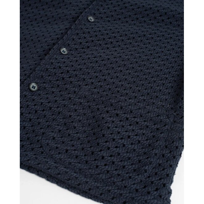 Cetacean Mesh Traveler Shirt in Navy