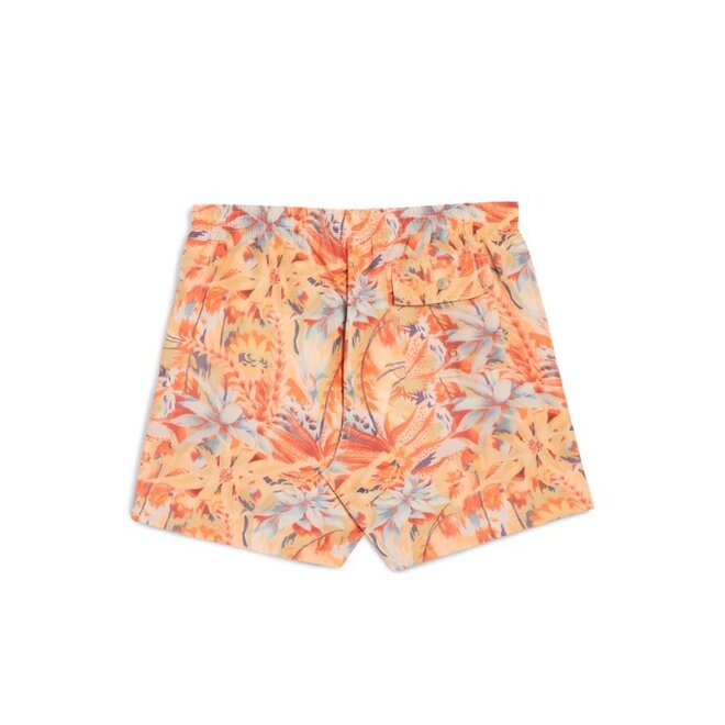 Macaw Jungle Swim Trunk in Red