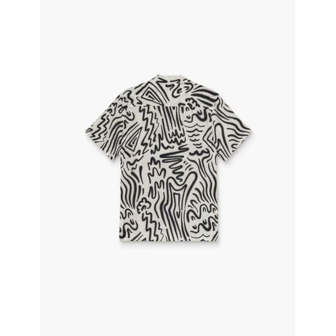 Aerosol Viscose Shirt in White/Black