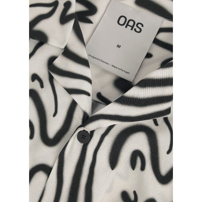 Aerosol Viscose Shirt in White/Black