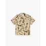 Poplan Linen Cuba Shirt in Beige