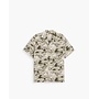 Rogue Linen Cuba Shirt in Green/White