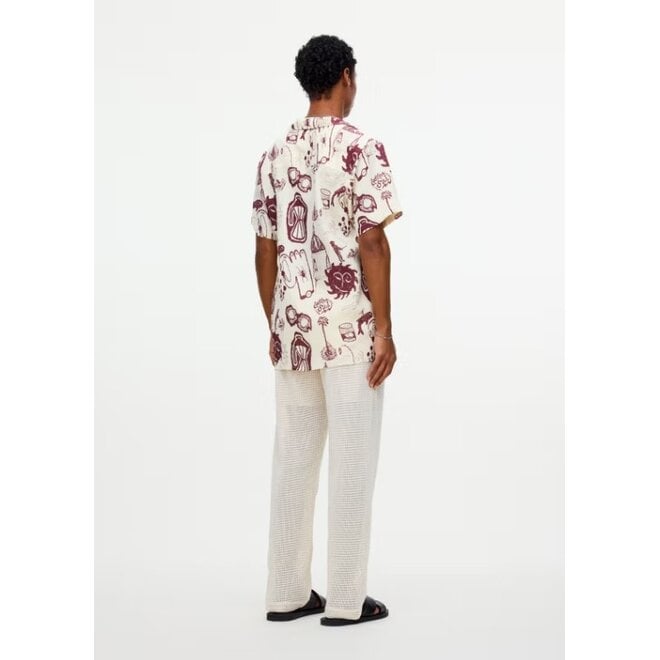 Cantina Linen Cuba Shirt in Red