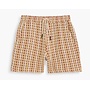 Lano Waffle Porto Shorts in Beige/Red