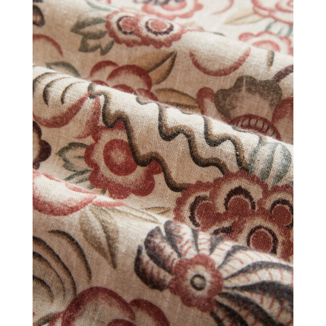 Flowers Painting Vacation Shirt in Beige