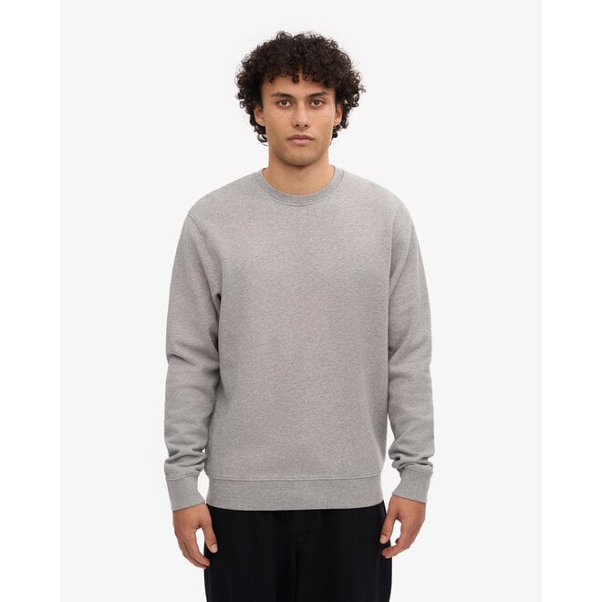 Classic Organic Crew in Heather Grey