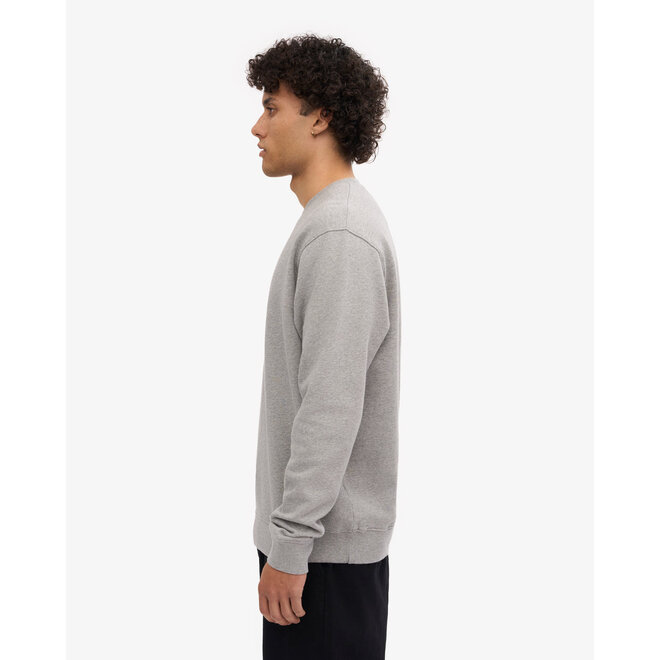 Classic Organic Crew in Heather Grey