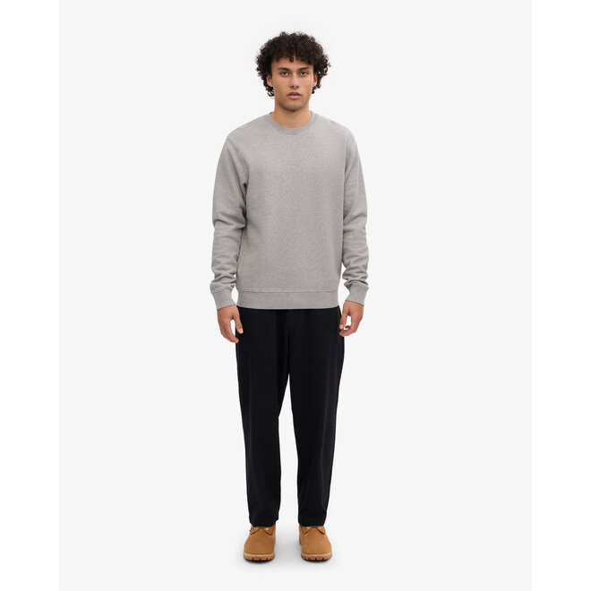 Classic Organic Crew in Heather Grey