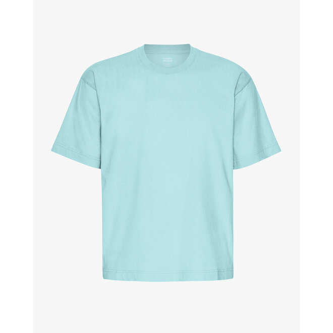 Oversized Organic T-Shirt in Teal Blue