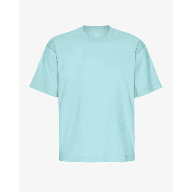 Oversized Organic T-Shirt in Teal Blue