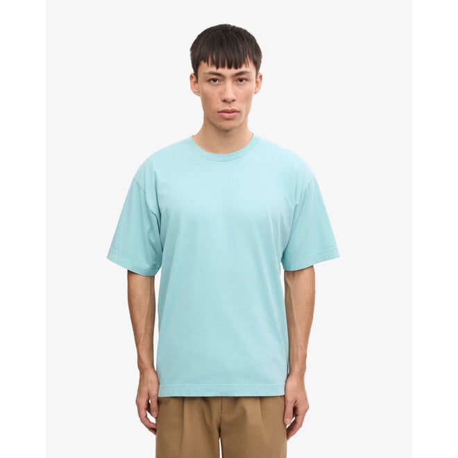 Oversized Organic T-Shirt in Teal Blue